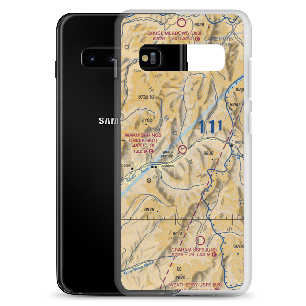 Warm Springs Creek Airport (0U1) VFR Sectional Samsung Case Samsung Galaxy S10+ model shown