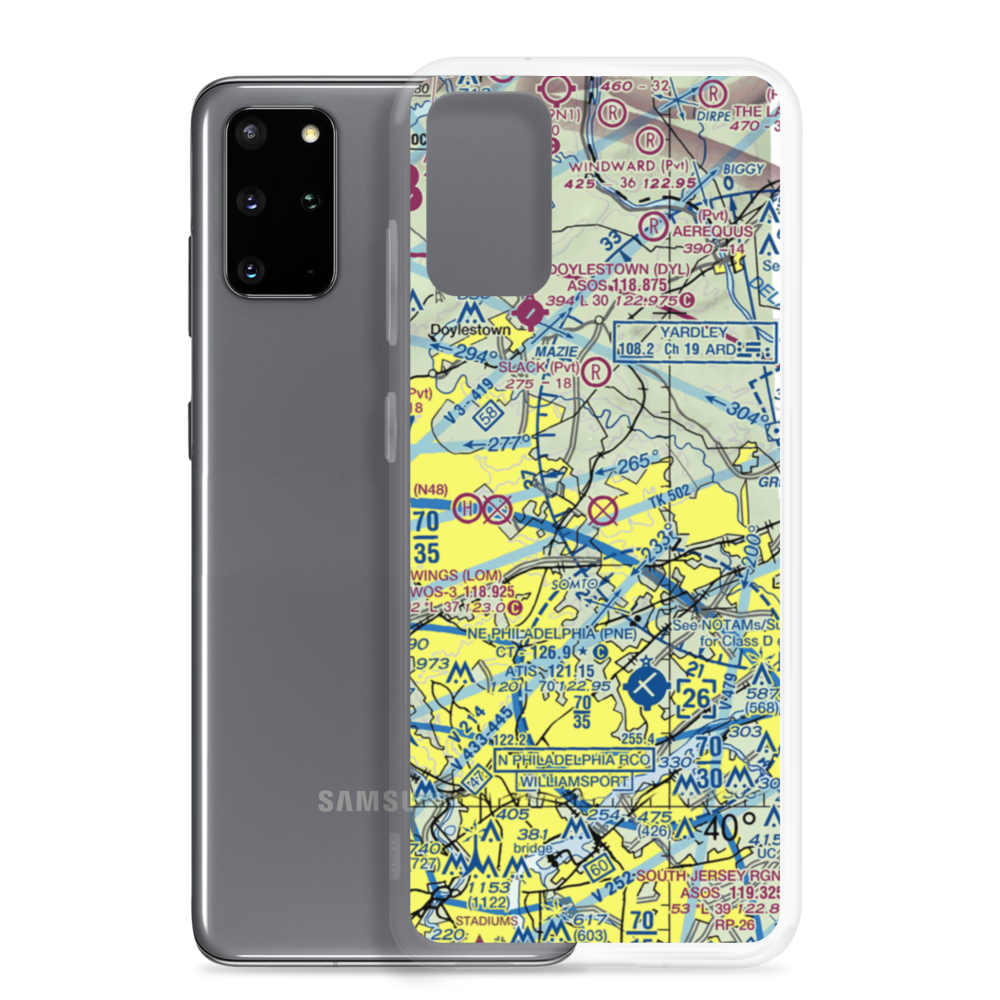 Warminster Naval Air Warfare Center (NJP) VFR Sectional Samsung Case Samsung Galaxy S20 Plus model shown