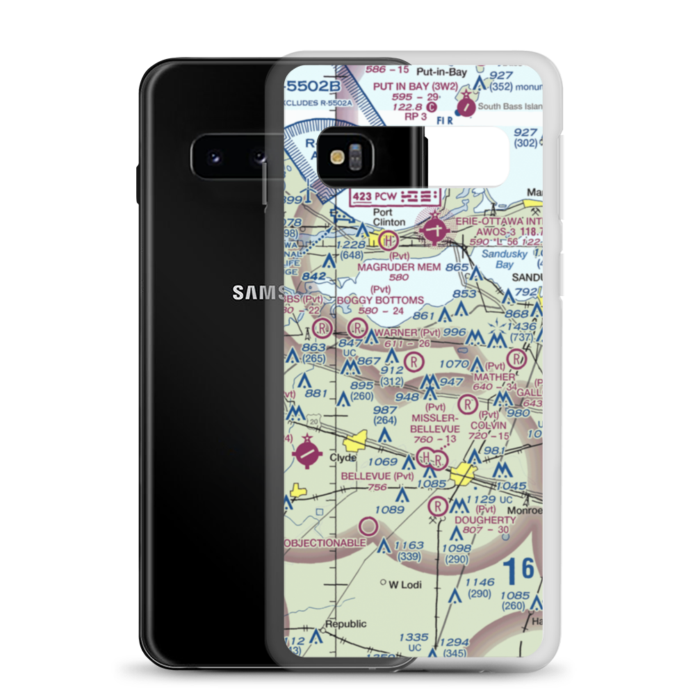 Warner Airstrip (8OA6) VFR Sectional Samsung Case Samsung Galaxy S10 model shown