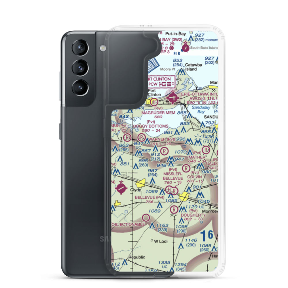 Warner Airstrip (8OA6) VFR Sectional Samsung Case Samsung Galaxy S21 model shown