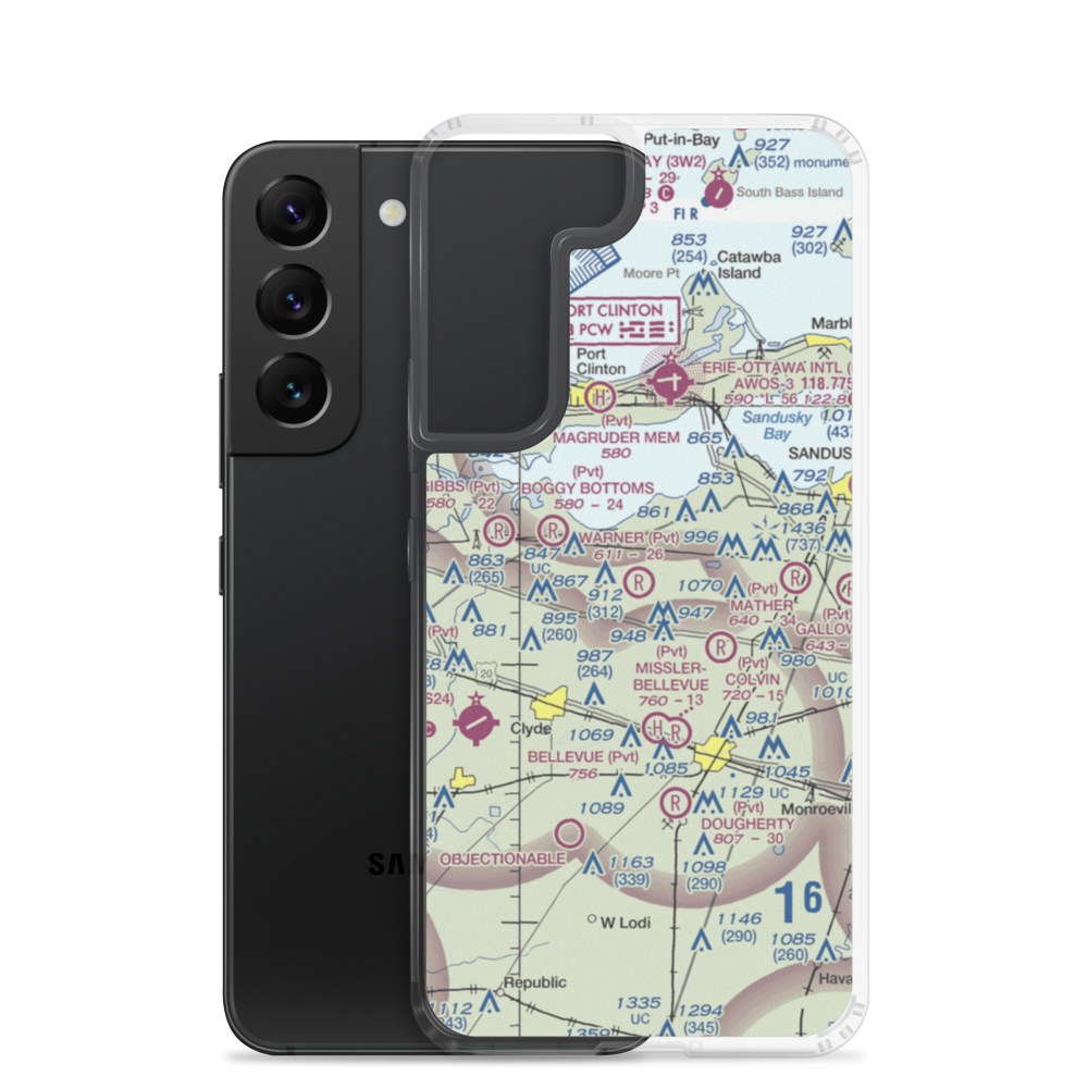 Warner Airstrip (8OA6) VFR Sectional Samsung Case Samsung Galaxy S22 model shown
