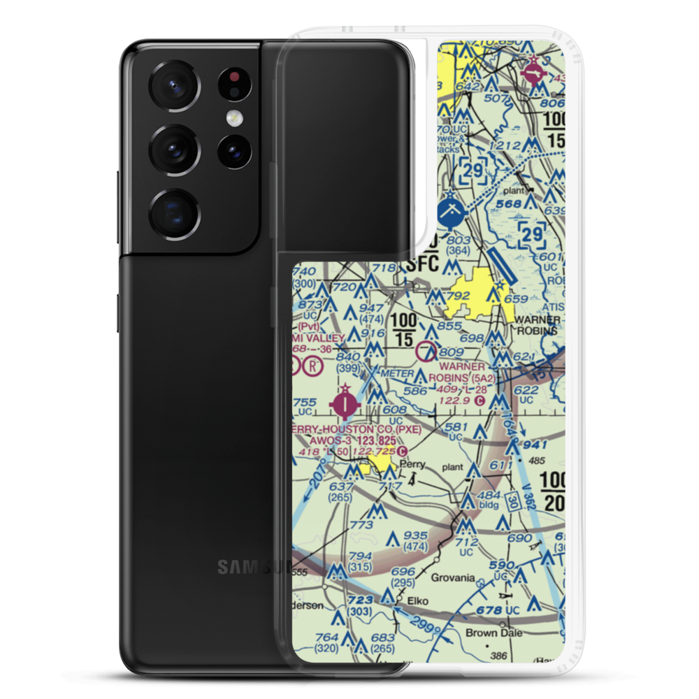Warner Robins Air Park (5A2) VFR Sectional Samsung Case Samsung Galaxy S21 Ultra model shown