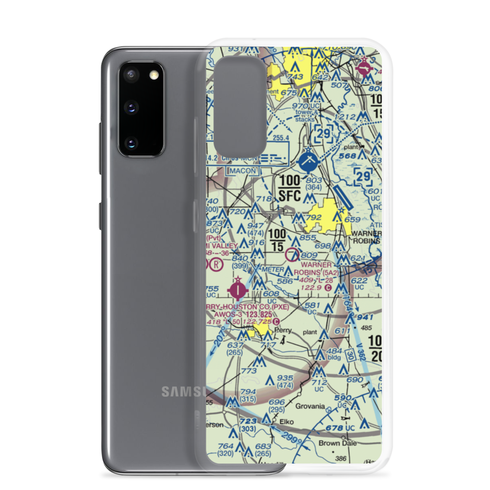 Warner Robins Air Park (5A2) VFR Sectional Samsung Case Samsung Galaxy S20 model shown