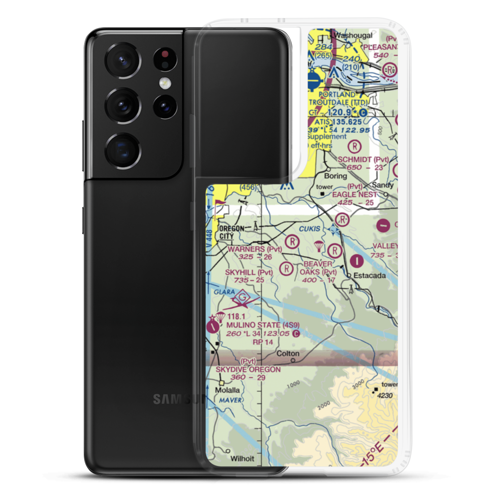 Warner's Airport (20OR) VFR Sectional Samsung Case Samsung Galaxy S21 Ultra model shown