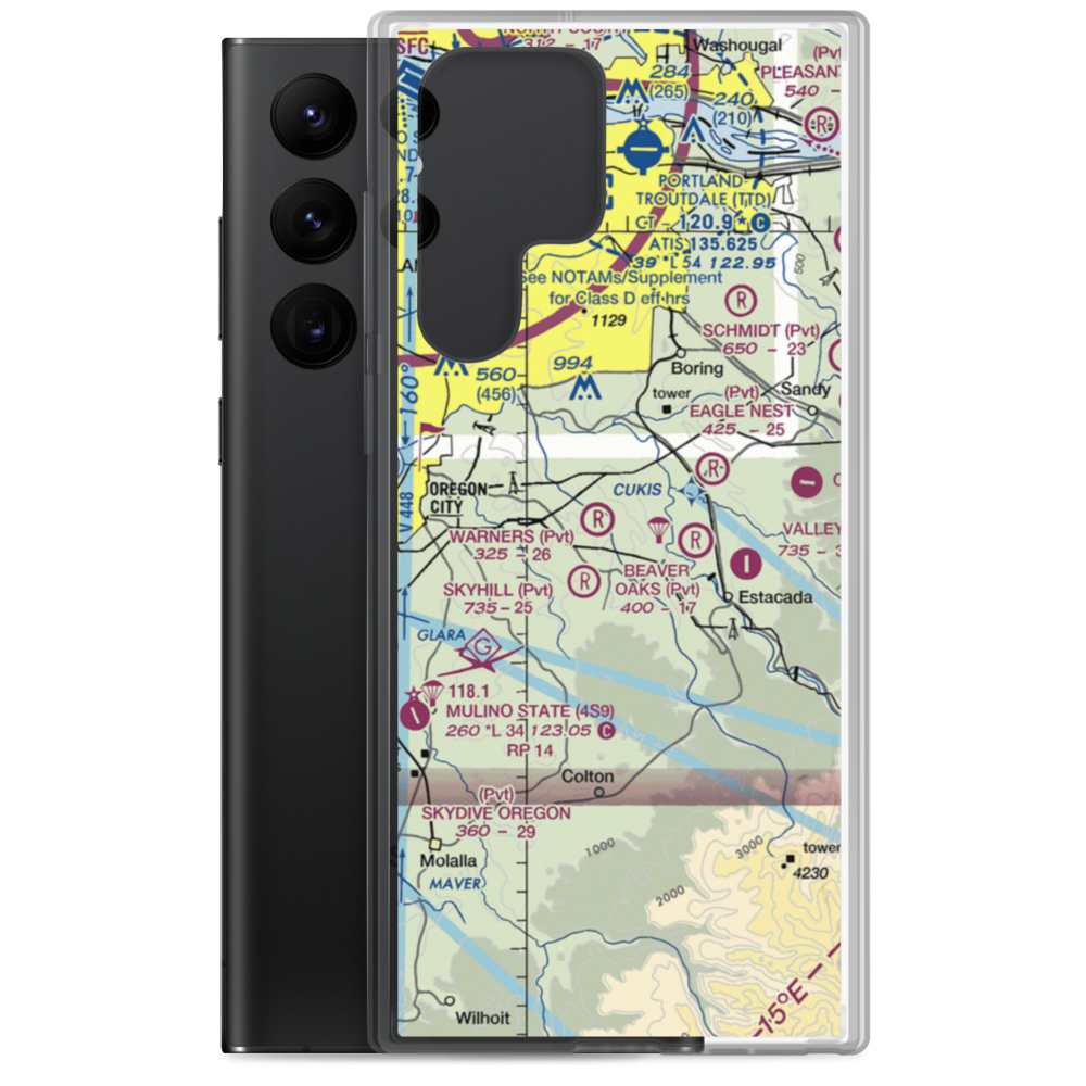 Warner's Airport (20OR) VFR Sectional Samsung Case Samsung Galaxy S22 Ultra model shown