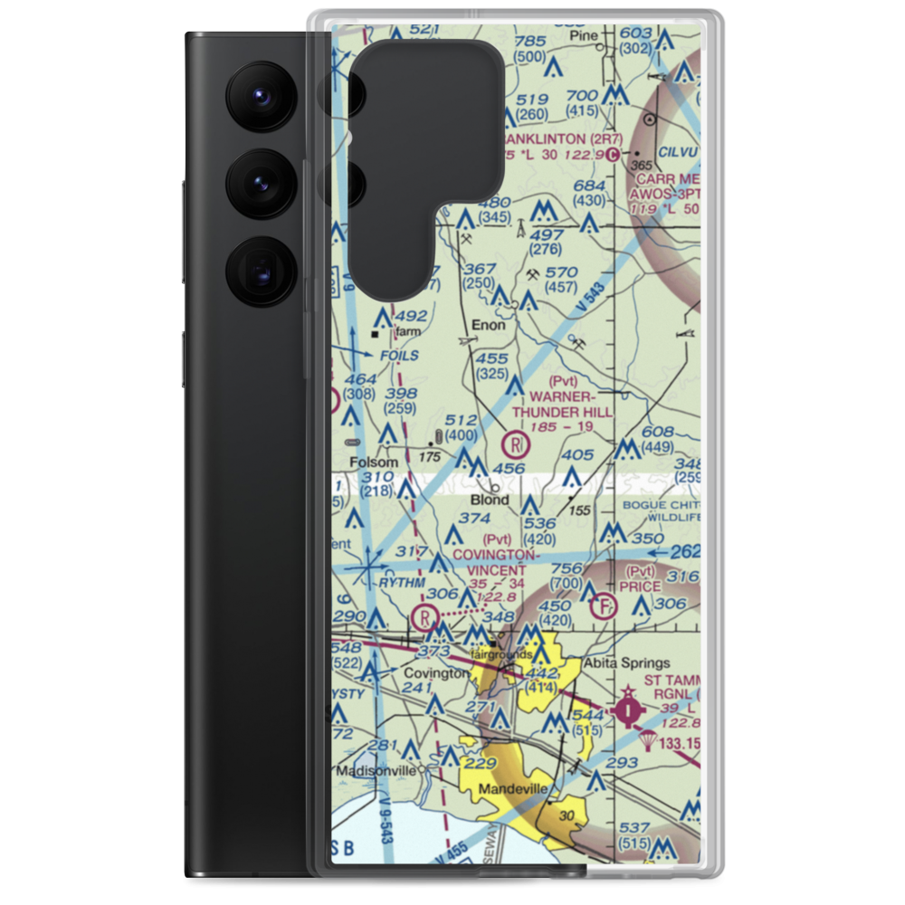 Warner-Thunder Hill Airport (23LA) VFR Sectional Samsung Case Samsung Galaxy S22 Ultra model shown