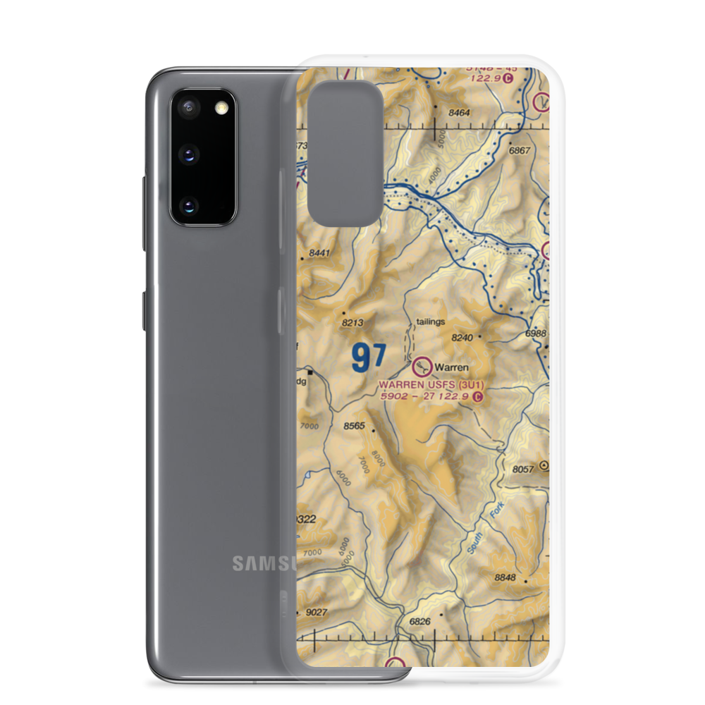 Warren /US Forest Service/ Airport (3U1) VFR Sectional Samsung Case Samsung Galaxy S20 model shown
