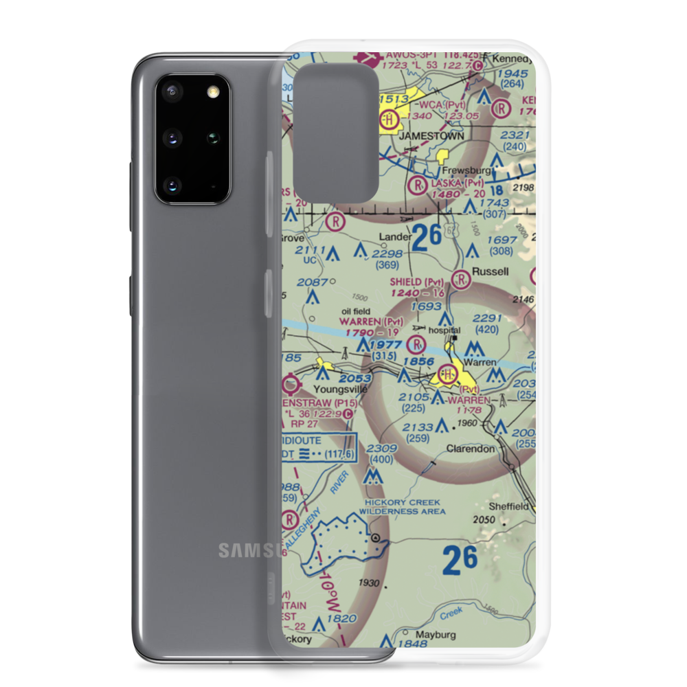 Warren Airpark (7PA1) VFR Sectional Samsung Case Samsung Galaxy S20 Plus model shown