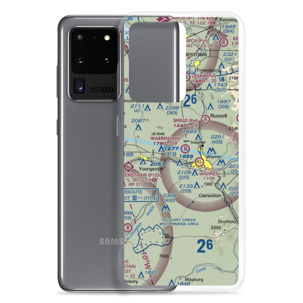 Warren Airpark (7PA1) VFR Sectional Samsung Case Samsung Galaxy S20 Ultra model shown