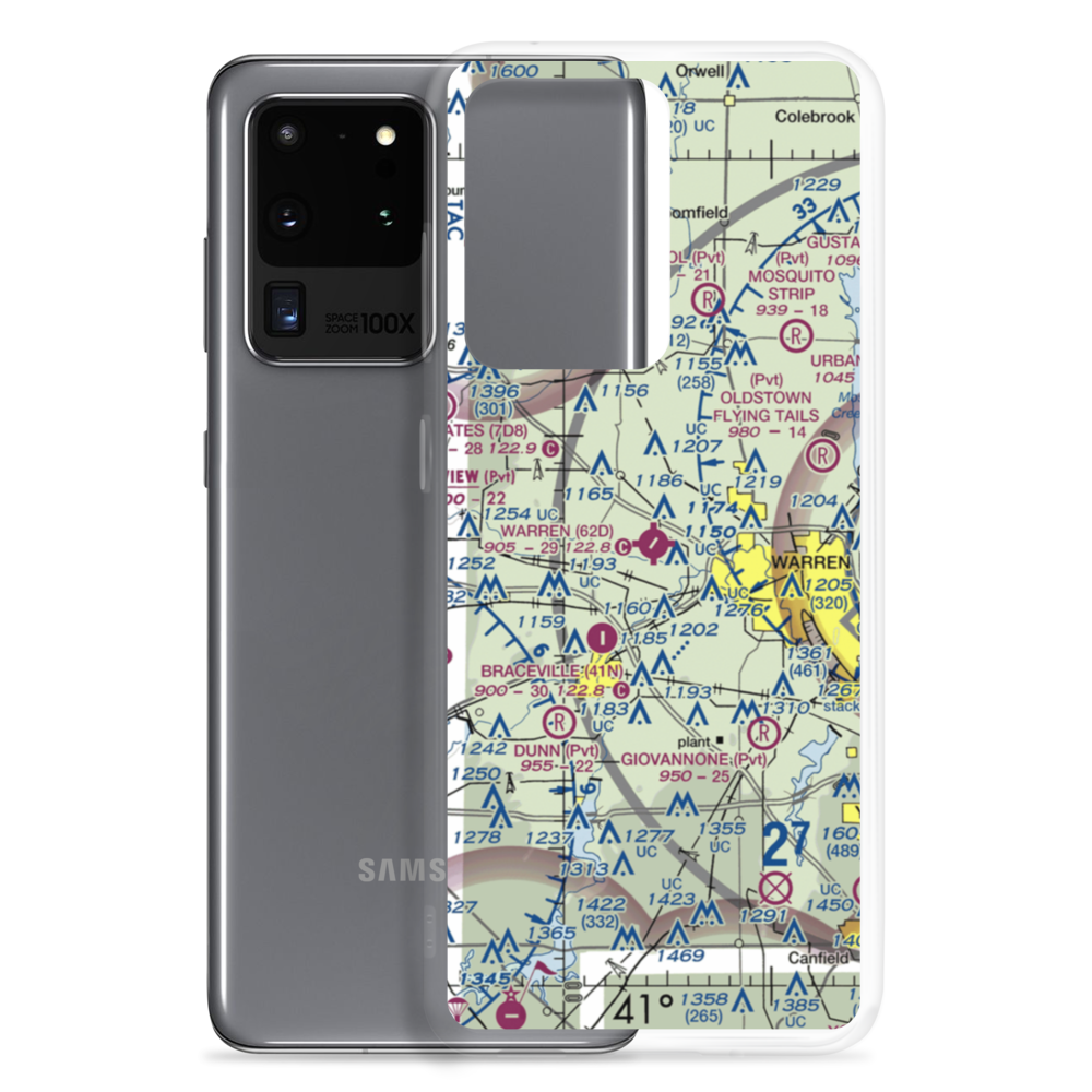 Warren Airport (62D) VFR Sectional Samsung Case Samsung Galaxy S20 Ultra model shown