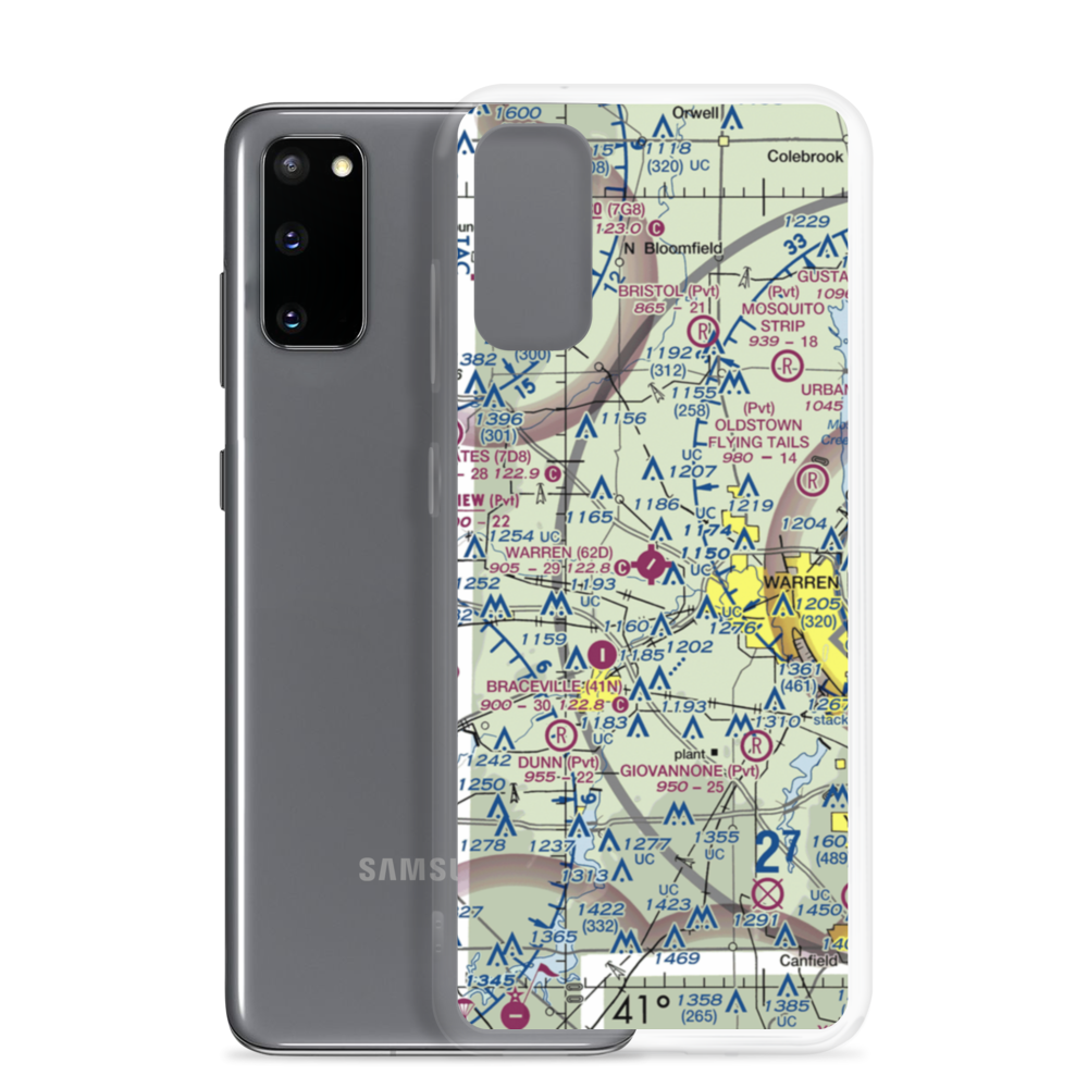 Warren Airport (62D) VFR Sectional Samsung Case Samsung Galaxy S20 model shown