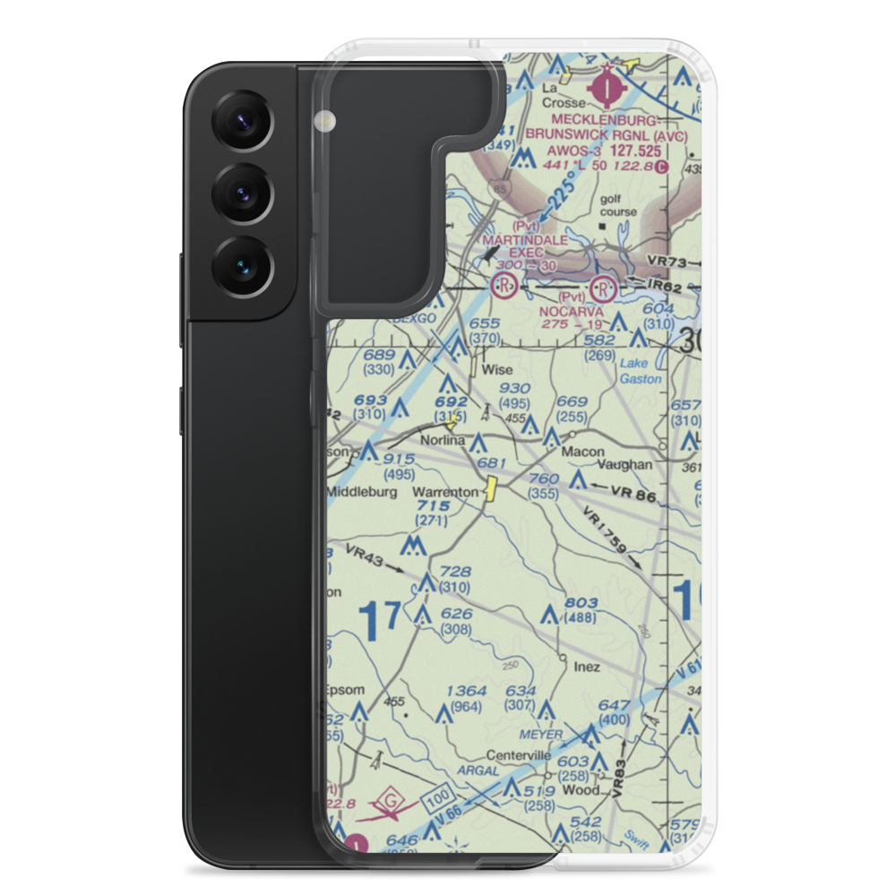 Warren County Airport (US-0028) VFR Sectional Samsung Case Samsung Galaxy S22 Plus model shown