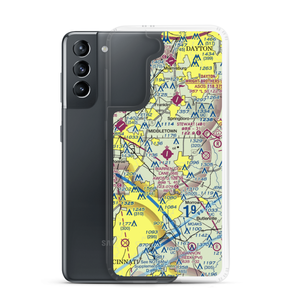 Warren County Airport/John Lane Field (I68) VFR Sectional Samsung Case Samsung Galaxy S21 model shown