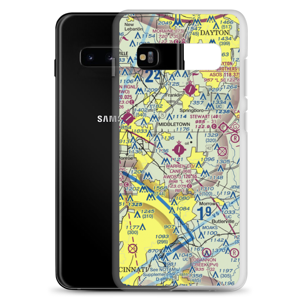 Warren County Airport/John Lane Field (I68) VFR Sectional Samsung Case Samsung Galaxy S10+ model shown