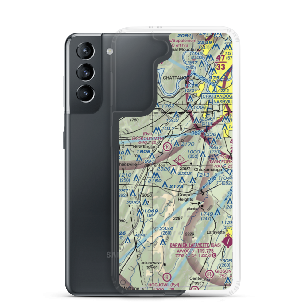 Warren Field (3GA3) VFR Sectional Samsung Case Samsung Galaxy S21 model shown