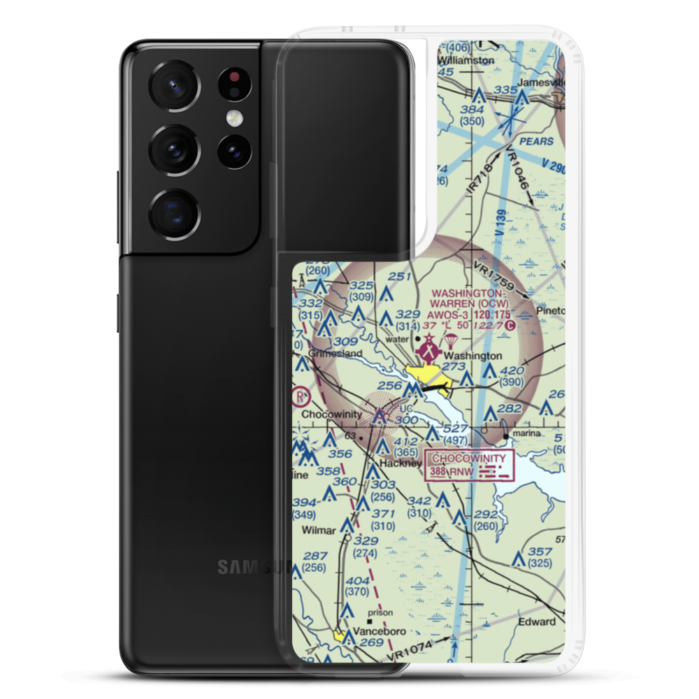 Warren Field (OCW) VFR Sectional Samsung Case Samsung Galaxy S21 Ultra model shown