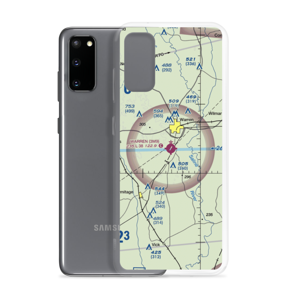 Warren Municipal Airport (3M9) VFR Sectional Samsung Case Samsung Galaxy S20 model shown