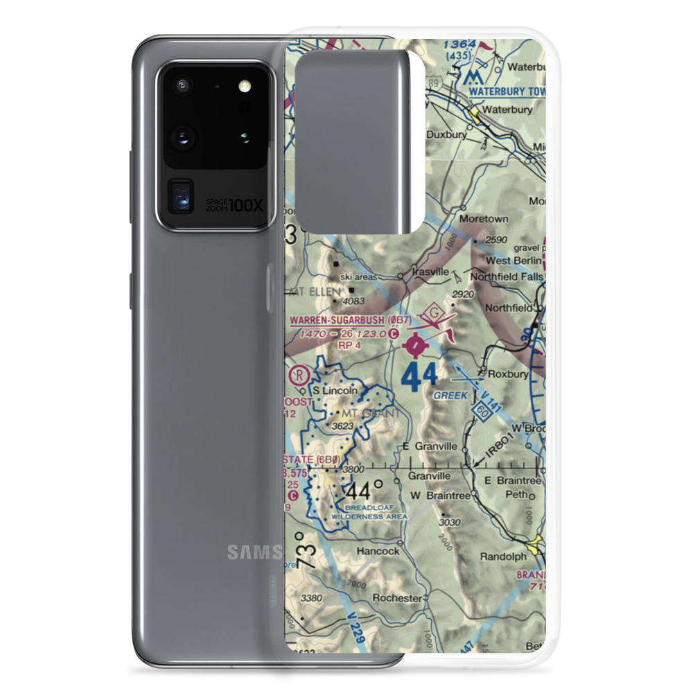 Warren-Sugarbush Airport (0B7) VFR Sectional Samsung Case Samsung Galaxy S20 Ultra model shown