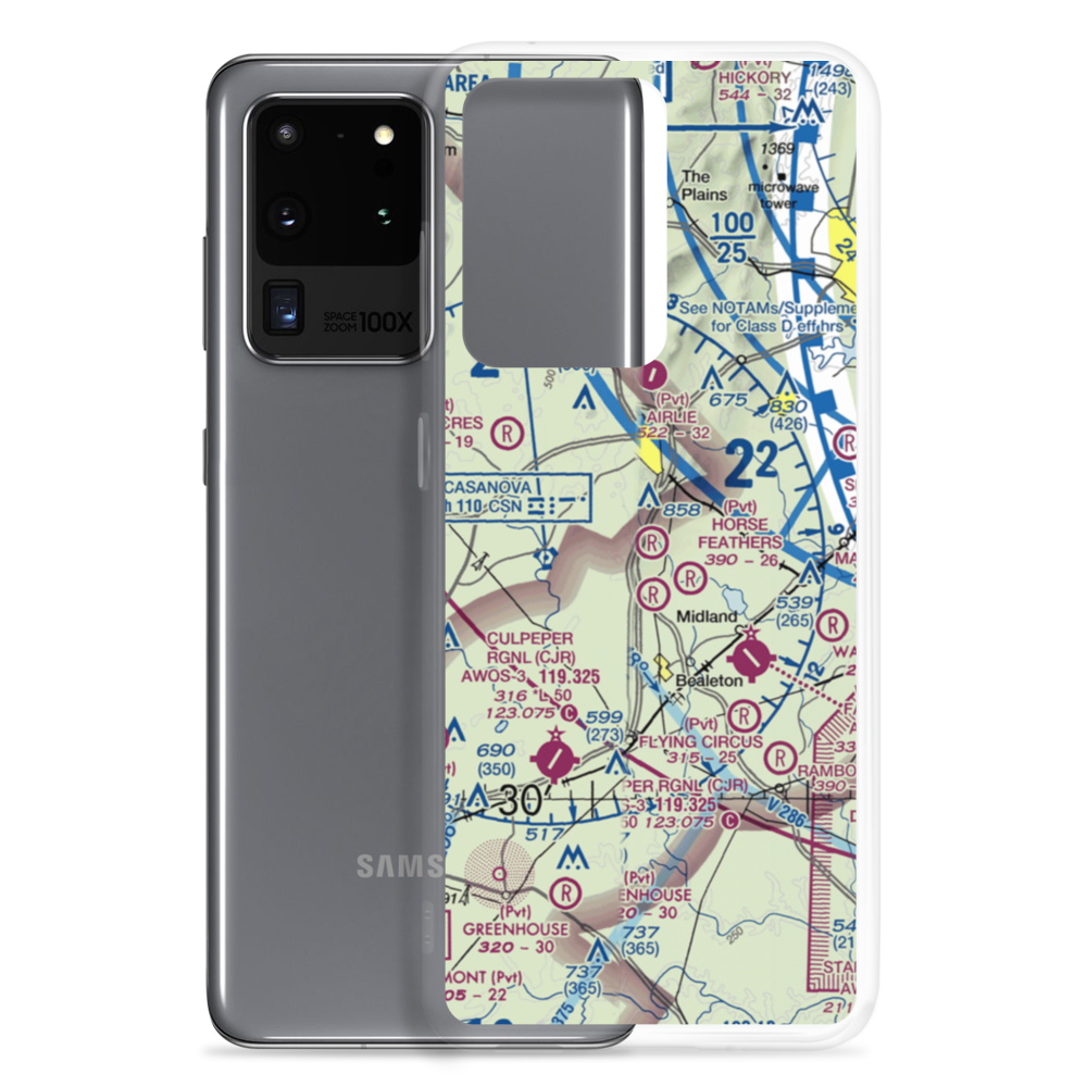 Warrenton Air Park (7VG0) VFR Sectional Samsung Case Samsung Galaxy S20 Ultra model shown