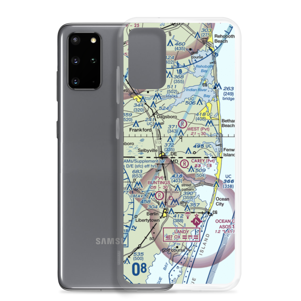 Warrington Field (DE27) VFR Sectional Samsung Case Samsung Galaxy S20 Plus model shown