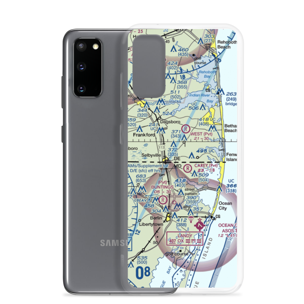 Warrington Field (DE27) VFR Sectional Samsung Case Samsung Galaxy S20 model shown