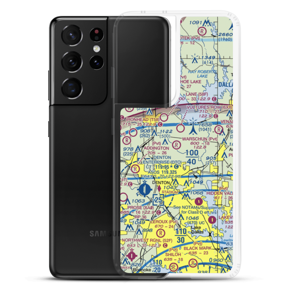 Warschun Ranch Airport (4TA1) VFR Sectional Samsung Case Samsung Galaxy S21 Ultra model shown