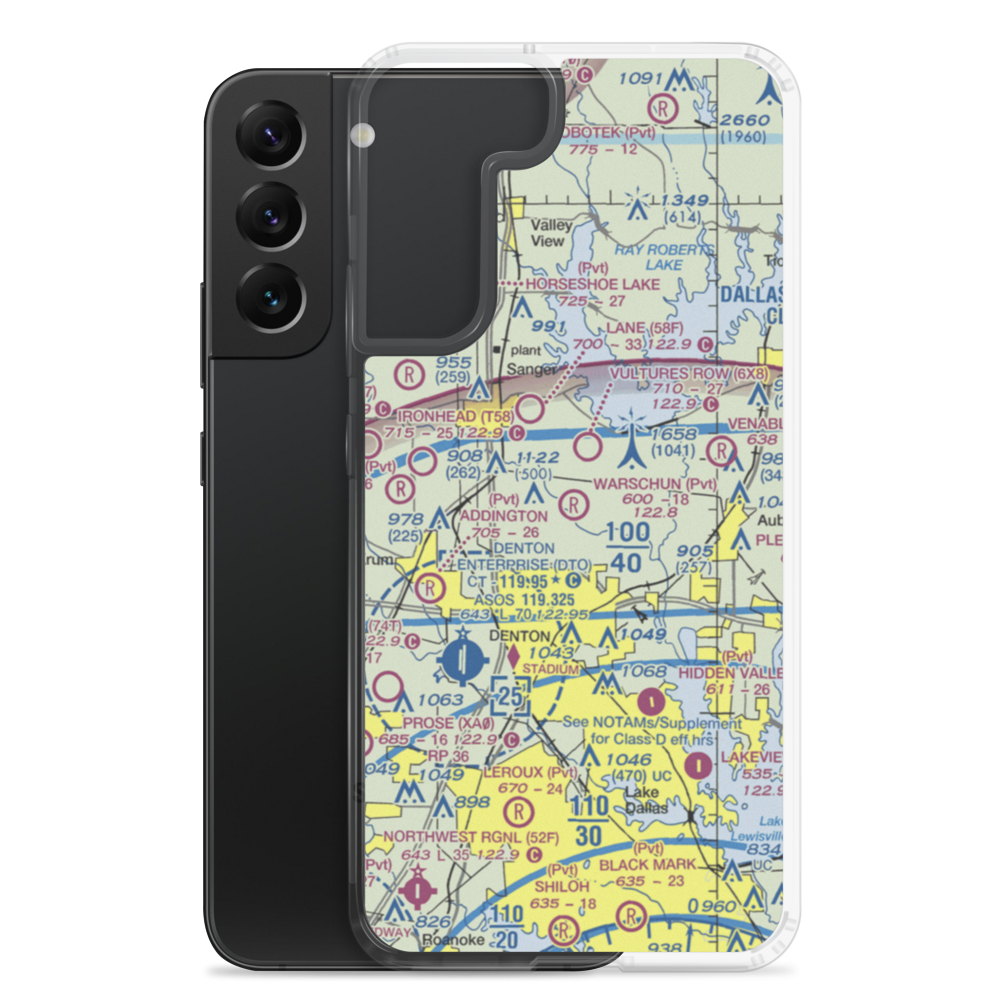 Warschun Ranch Airport (4TA1) VFR Sectional Samsung Case Samsung Galaxy S22 Plus model shown