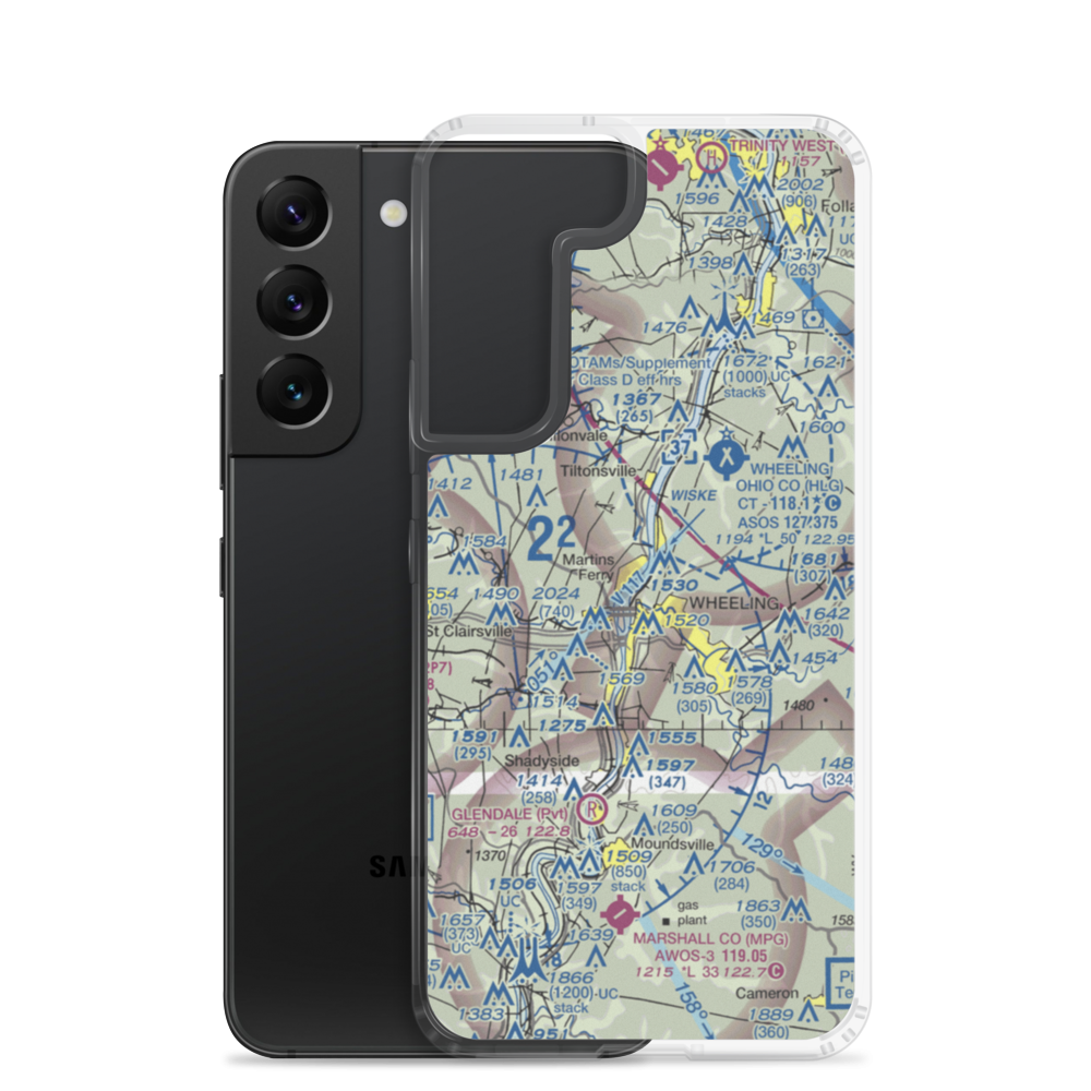 Warwood - Martins Ferry Seaplane Base (WV43) VFR Sectional Samsung Case Samsung Galaxy S22 model shown