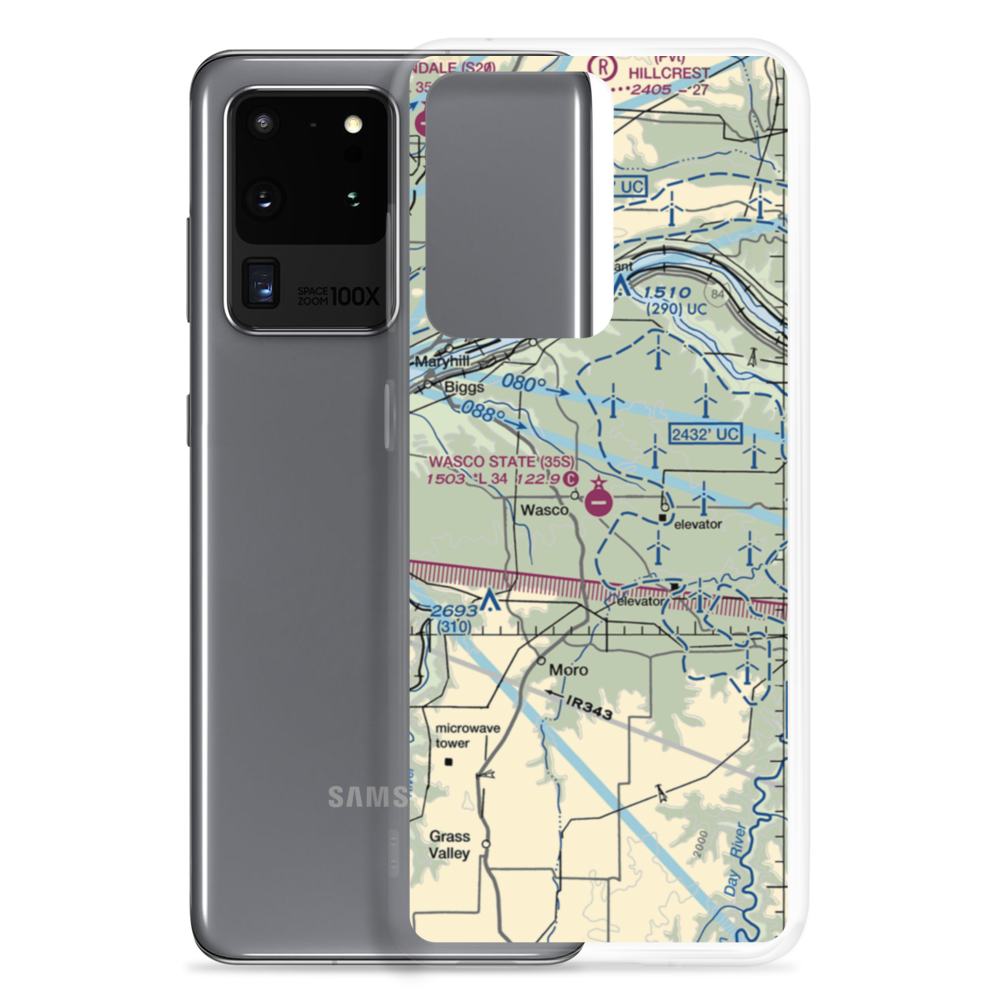 Wasco State Airport (35S) VFR Sectional Samsung Case Samsung Galaxy S20 Ultra model shown