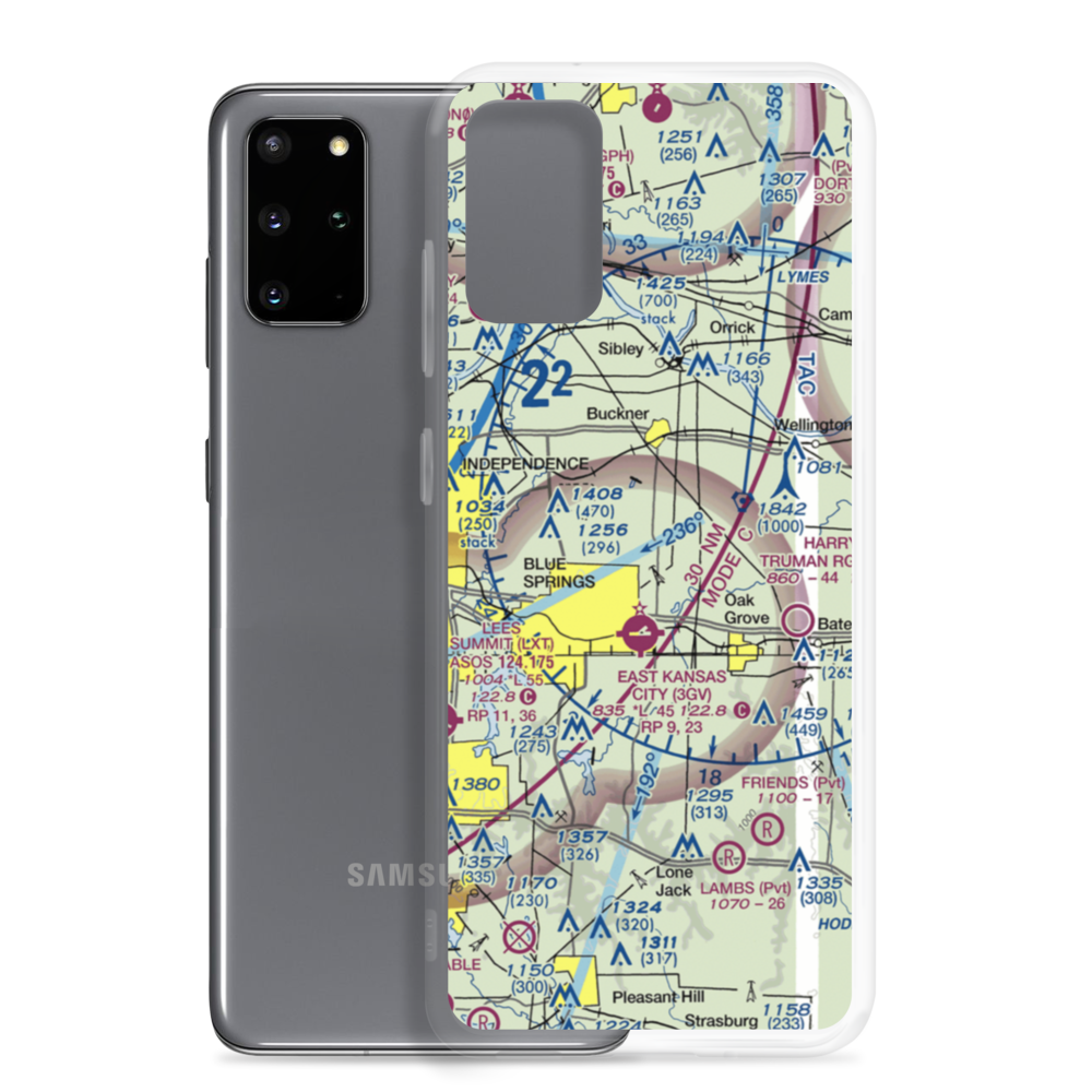 Washburn Farm Airport (62MO) VFR Sectional Samsung Case Samsung Galaxy S20 Plus model shown