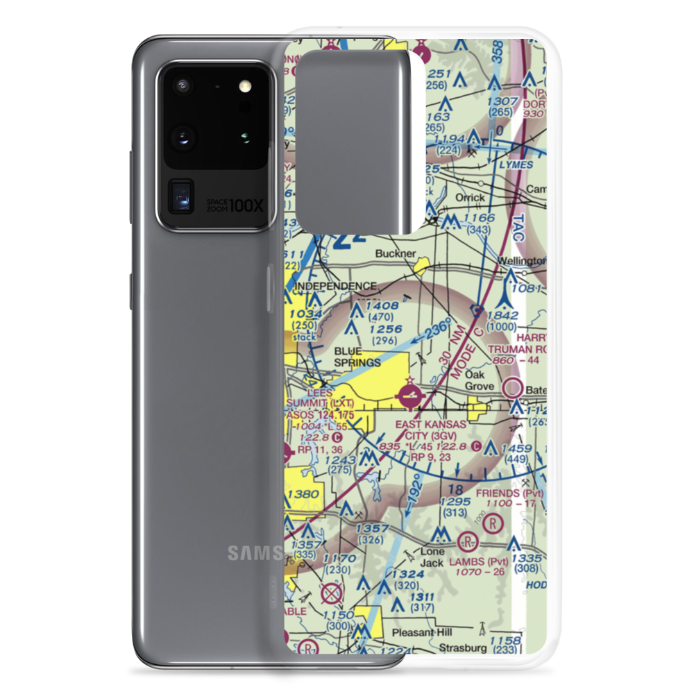 Washburn Farm Airport (62MO) VFR Sectional Samsung Case Samsung Galaxy S20 Ultra model shown