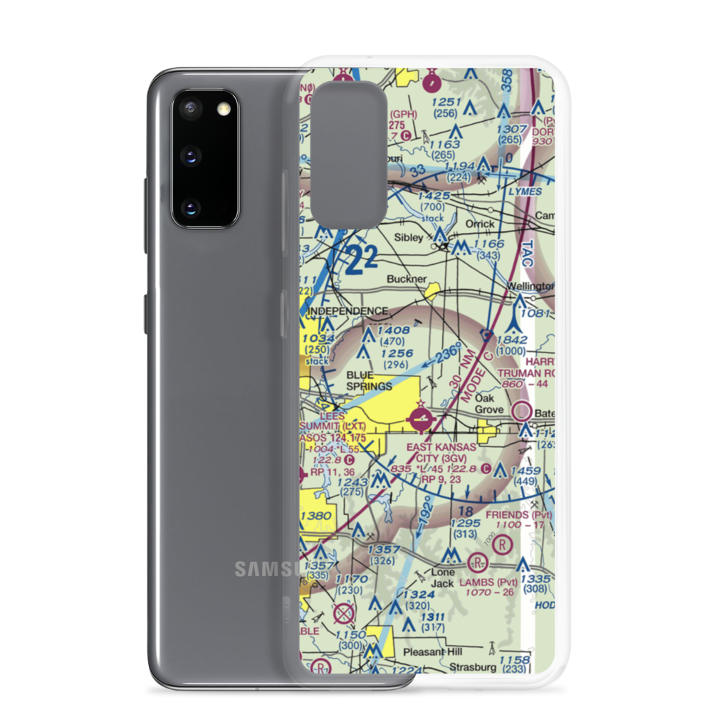 Washburn Farm Airport (62MO) VFR Sectional Samsung Case Samsung Galaxy S20 model shown