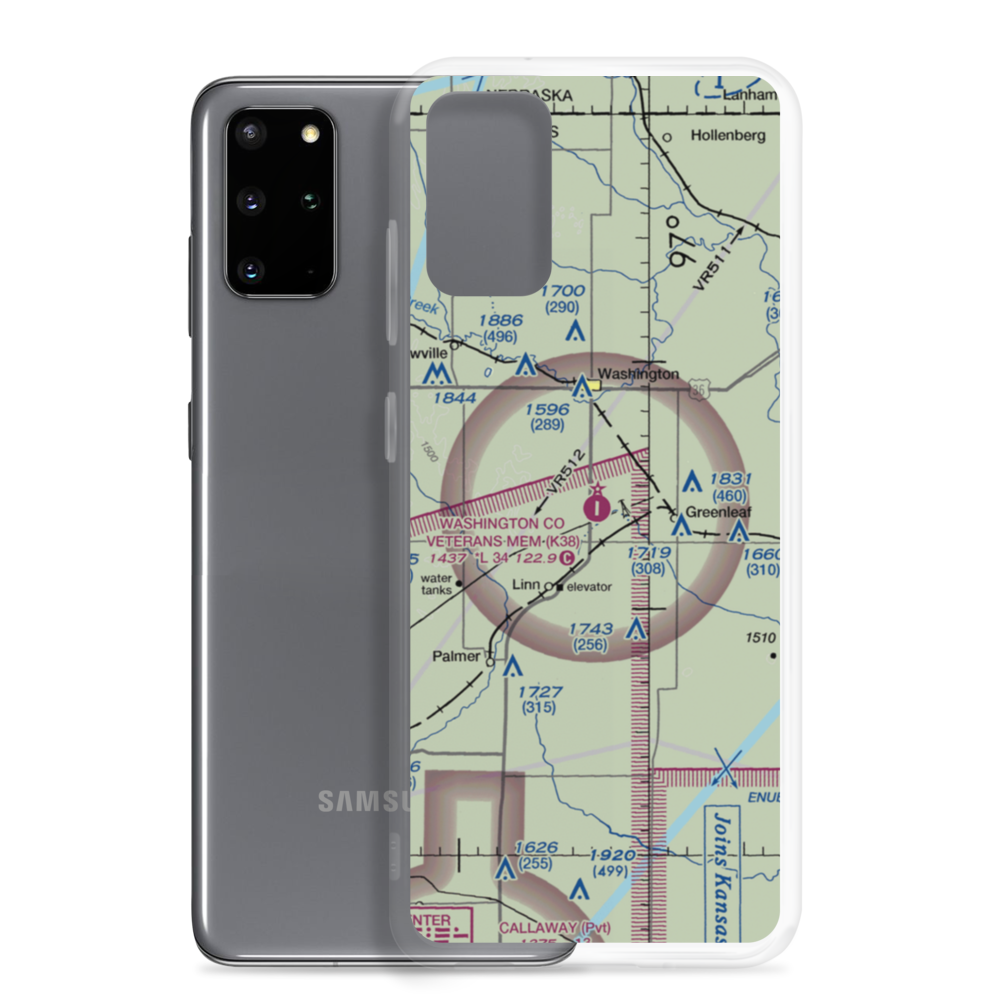 Washington County Memorial Airport (K38) VFR Sectional Samsung Case Samsung Galaxy S20 Plus model shown