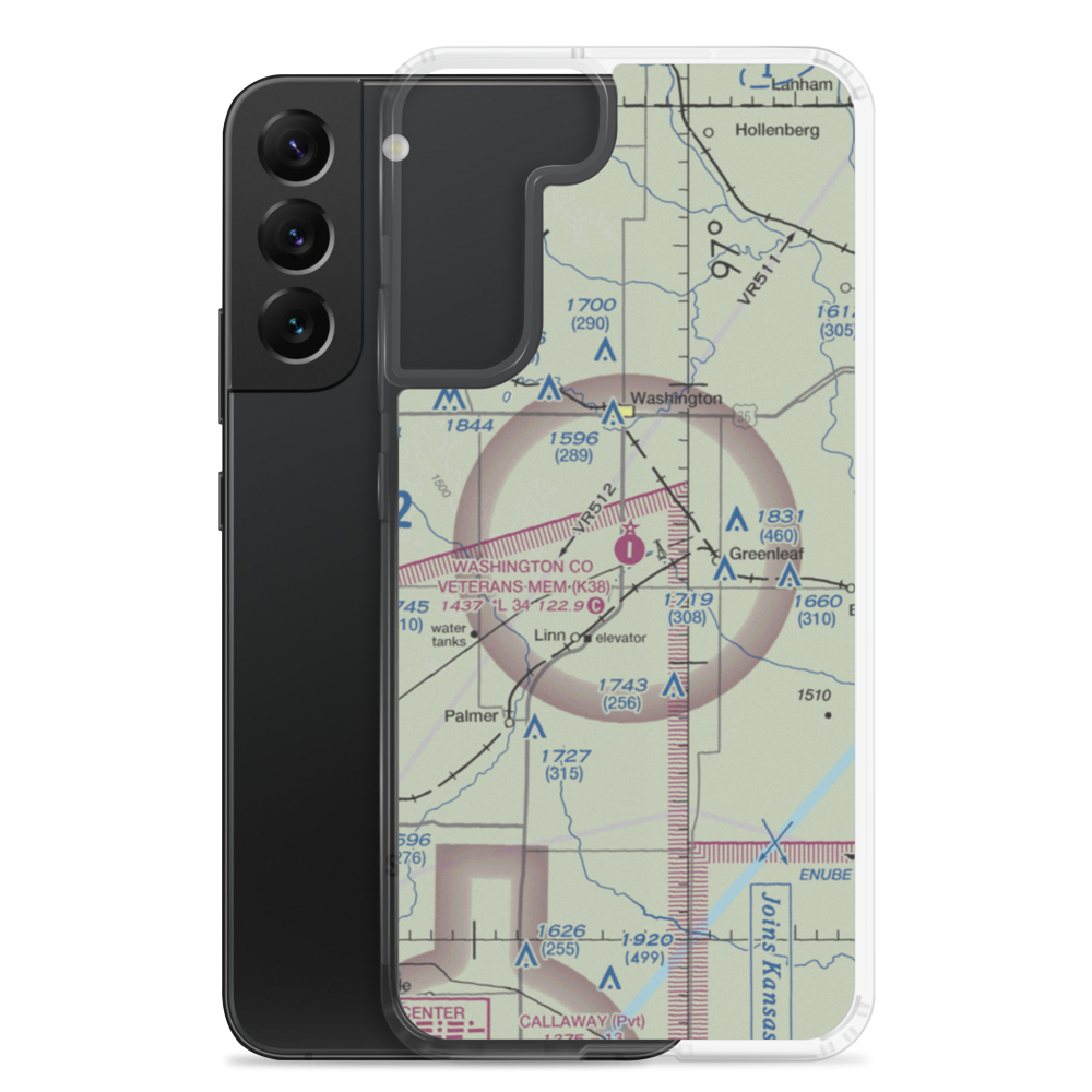 Washington County Memorial Airport (K38) VFR Sectional Samsung Case Samsung Galaxy S22 Plus model shown