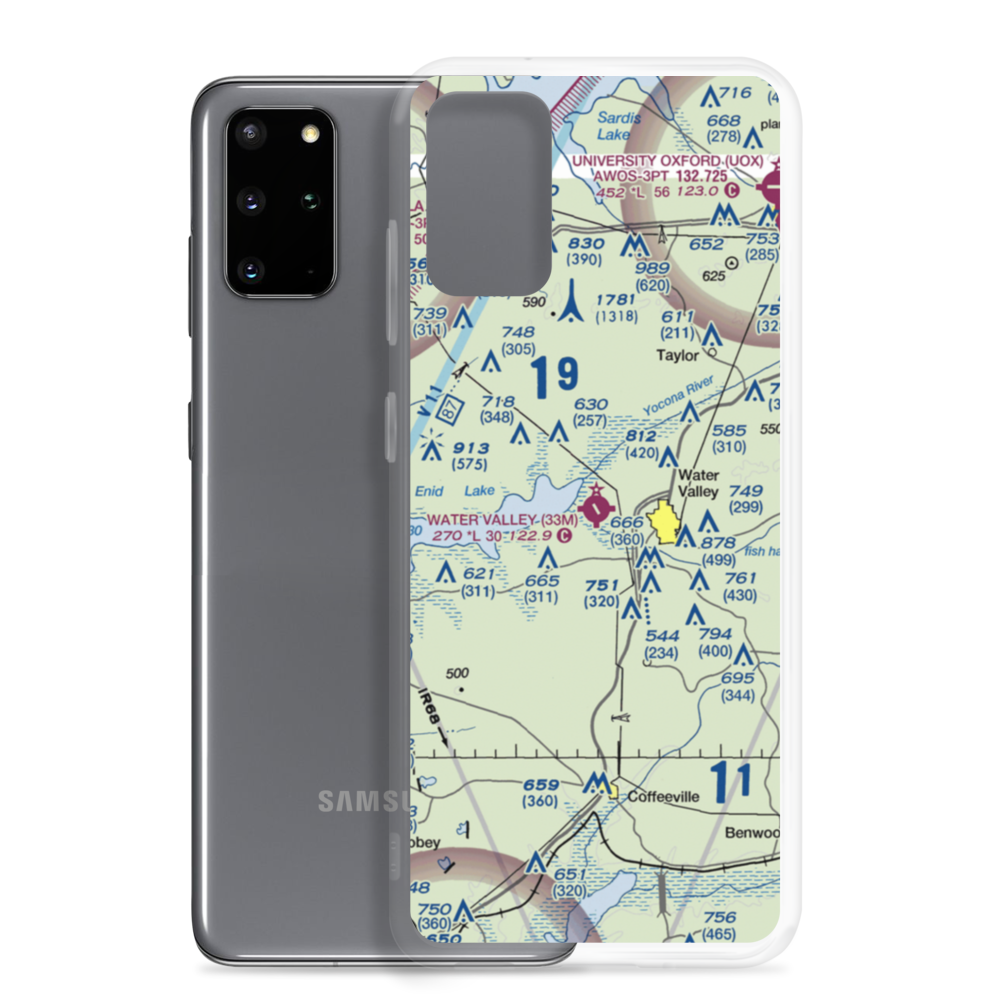 Water Valley Municipal Airport (33M) VFR Sectional Samsung Case Samsung Galaxy S20 Plus model shown