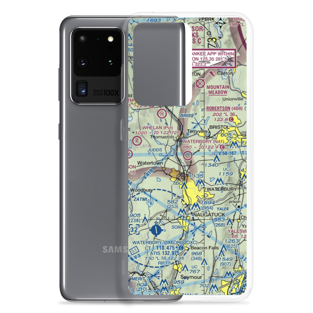Waterbury Airport (N41) VFR Sectional Samsung Case Samsung Galaxy S20 Ultra model shown