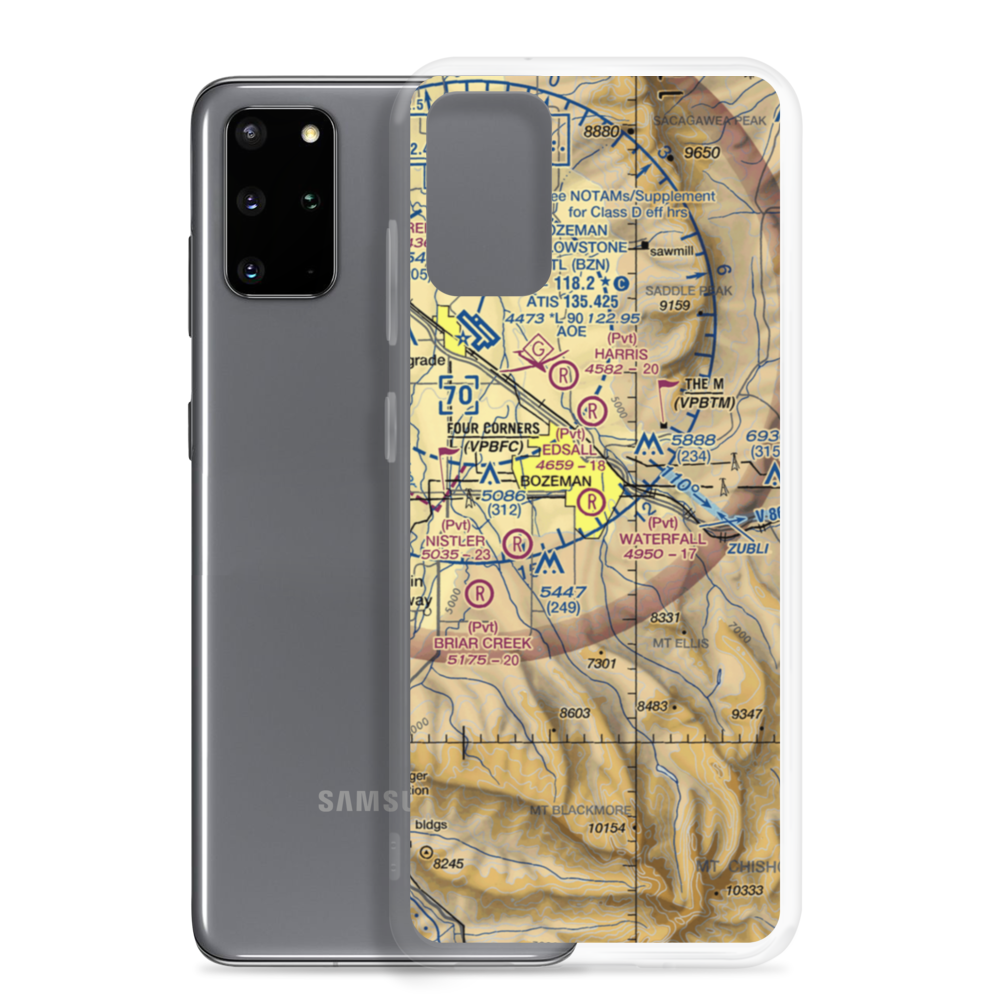 Waterfall Airport (23MT) VFR Sectional Samsung Case Samsung Galaxy S20 Plus model shown