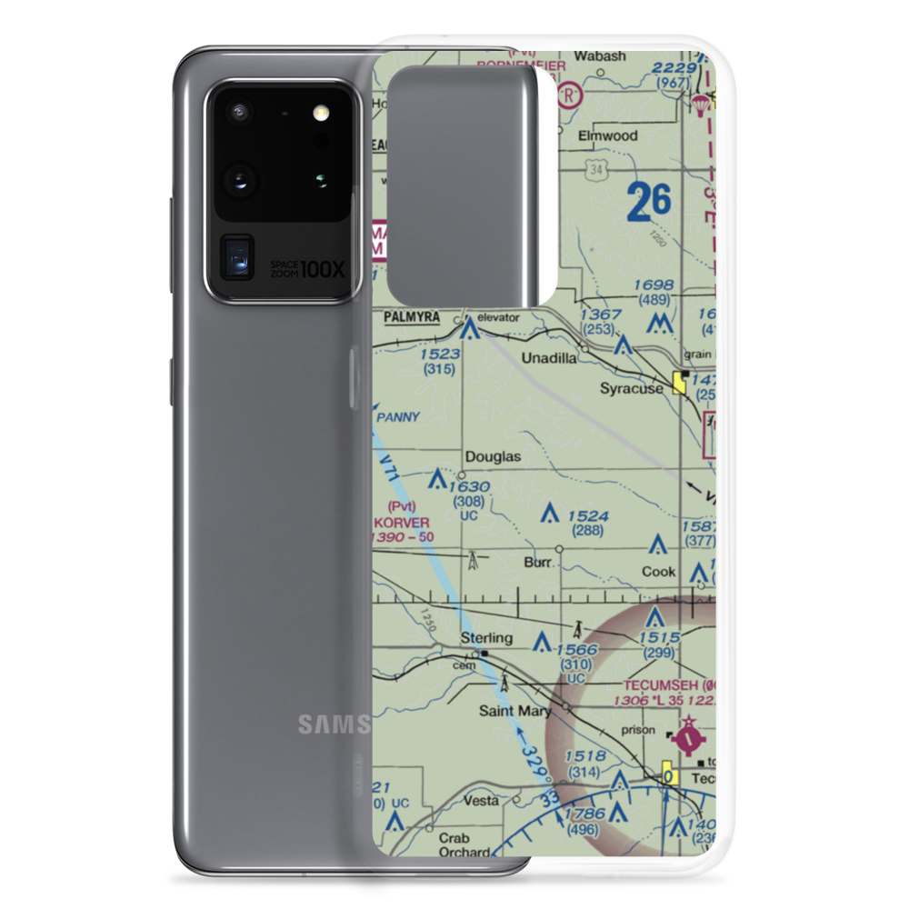 Watermeier Airport (37NE) VFR Sectional Samsung Case Samsung Galaxy S20 Ultra model shown