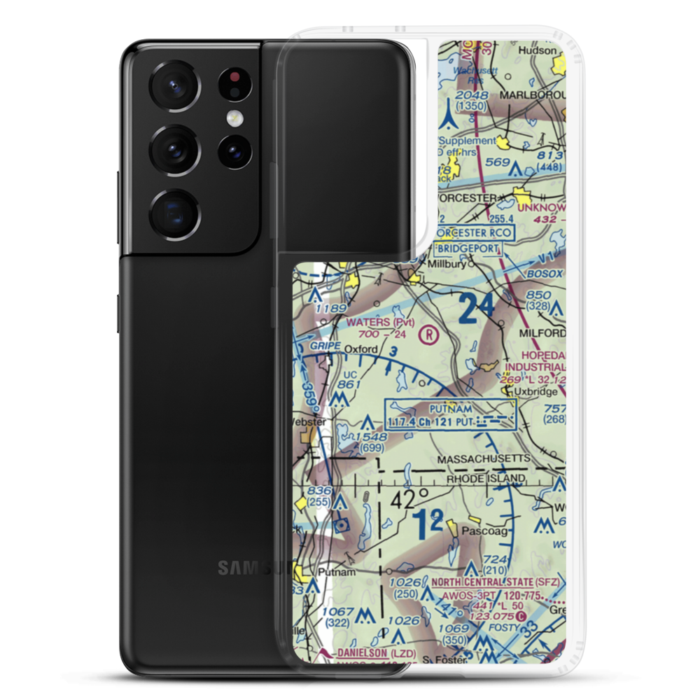 Waters Airport (MA97) VFR Sectional Samsung Case Samsung Galaxy S21 Ultra model shown