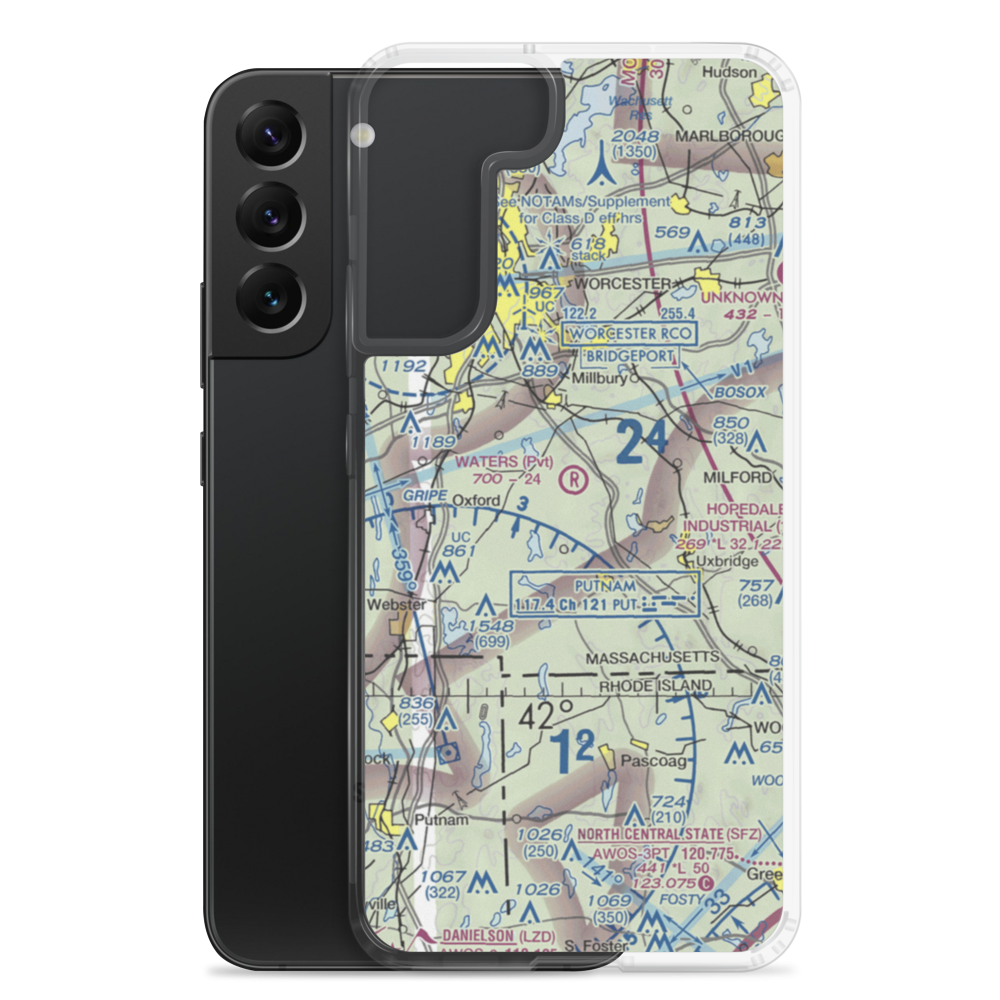 Waters Airport (MA97) VFR Sectional Samsung Case Samsung Galaxy S22 Plus model shown