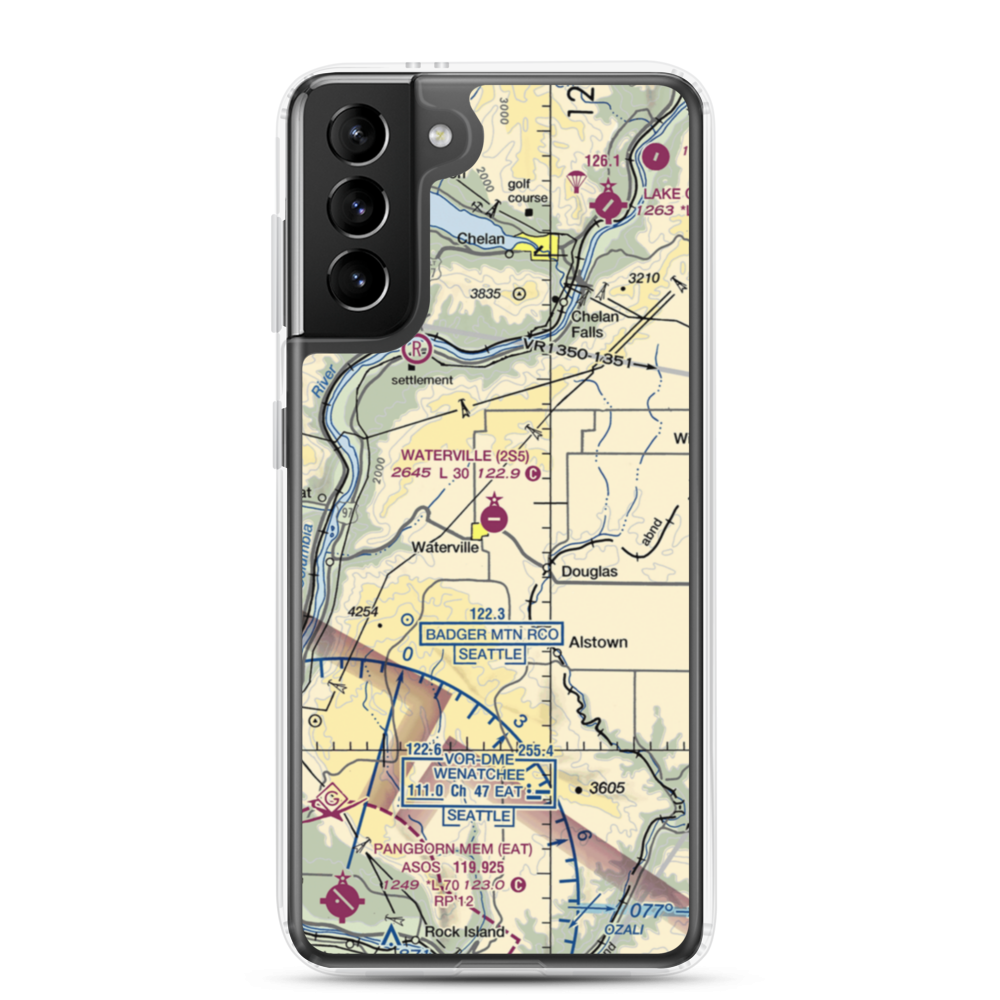 Waterville Airport (2S5) VFR Sectional Samsung Case Samsung Galaxy S21 Plus model shown