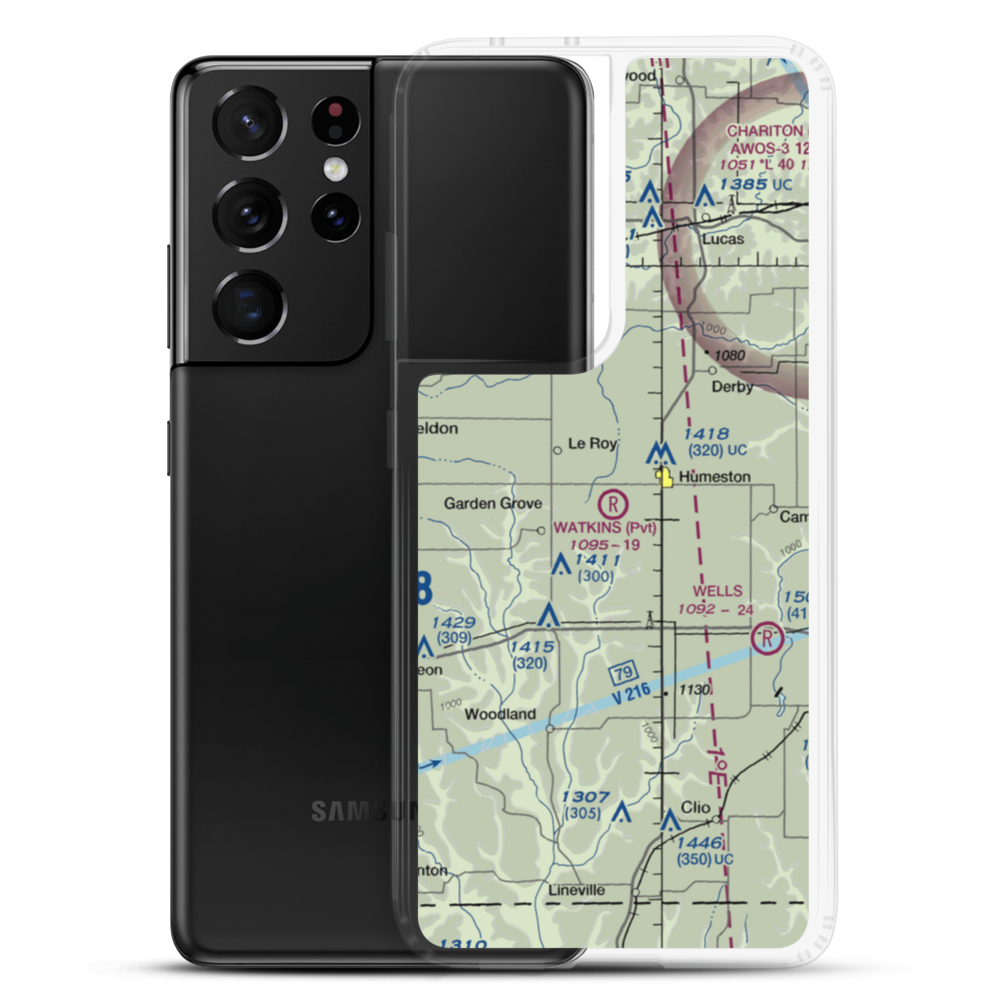 Watkins Private Airport (5IA3) VFR Sectional Samsung Case Samsung Galaxy S21 Ultra model shown