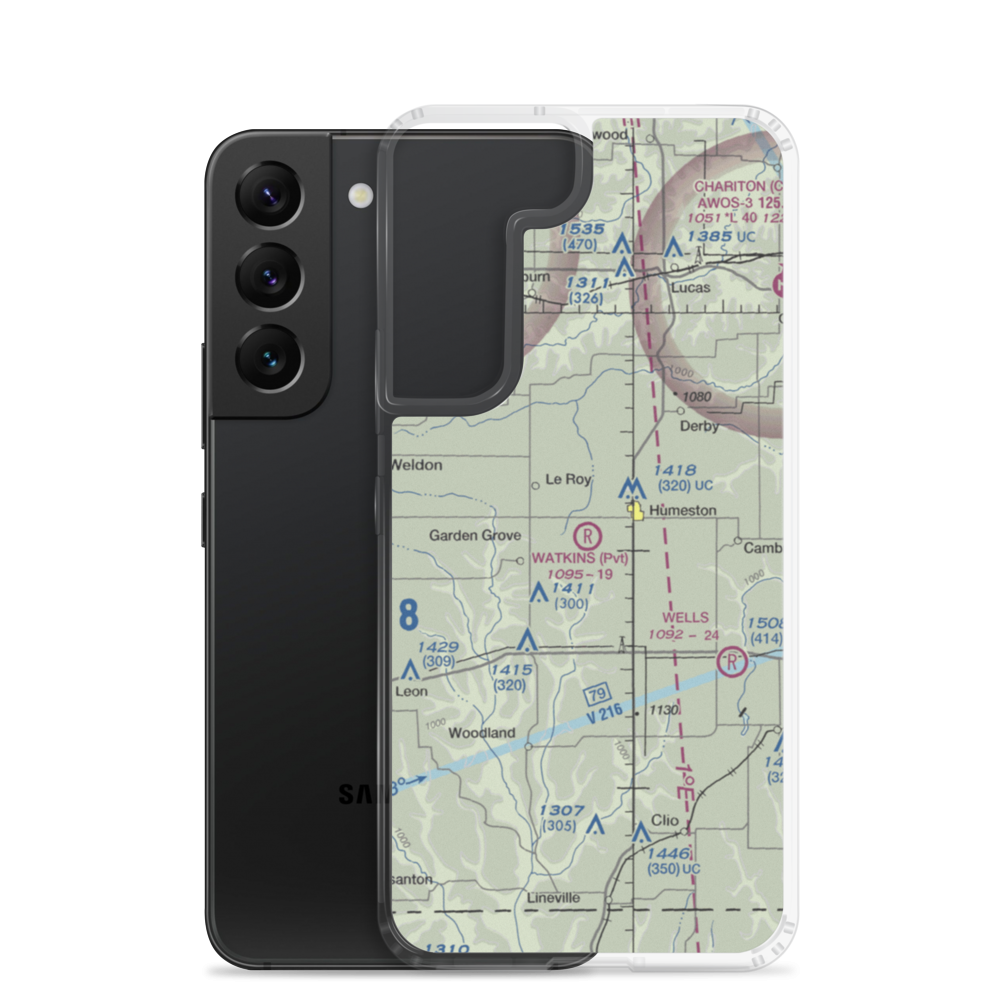 Watkins Private Airport (5IA3) VFR Sectional Samsung Case Samsung Galaxy S22 model shown