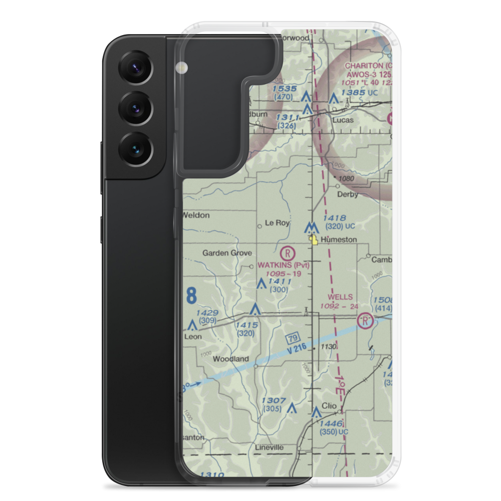 Watkins Private Airport (5IA3) VFR Sectional Samsung Case Samsung Galaxy S22 Plus model shown