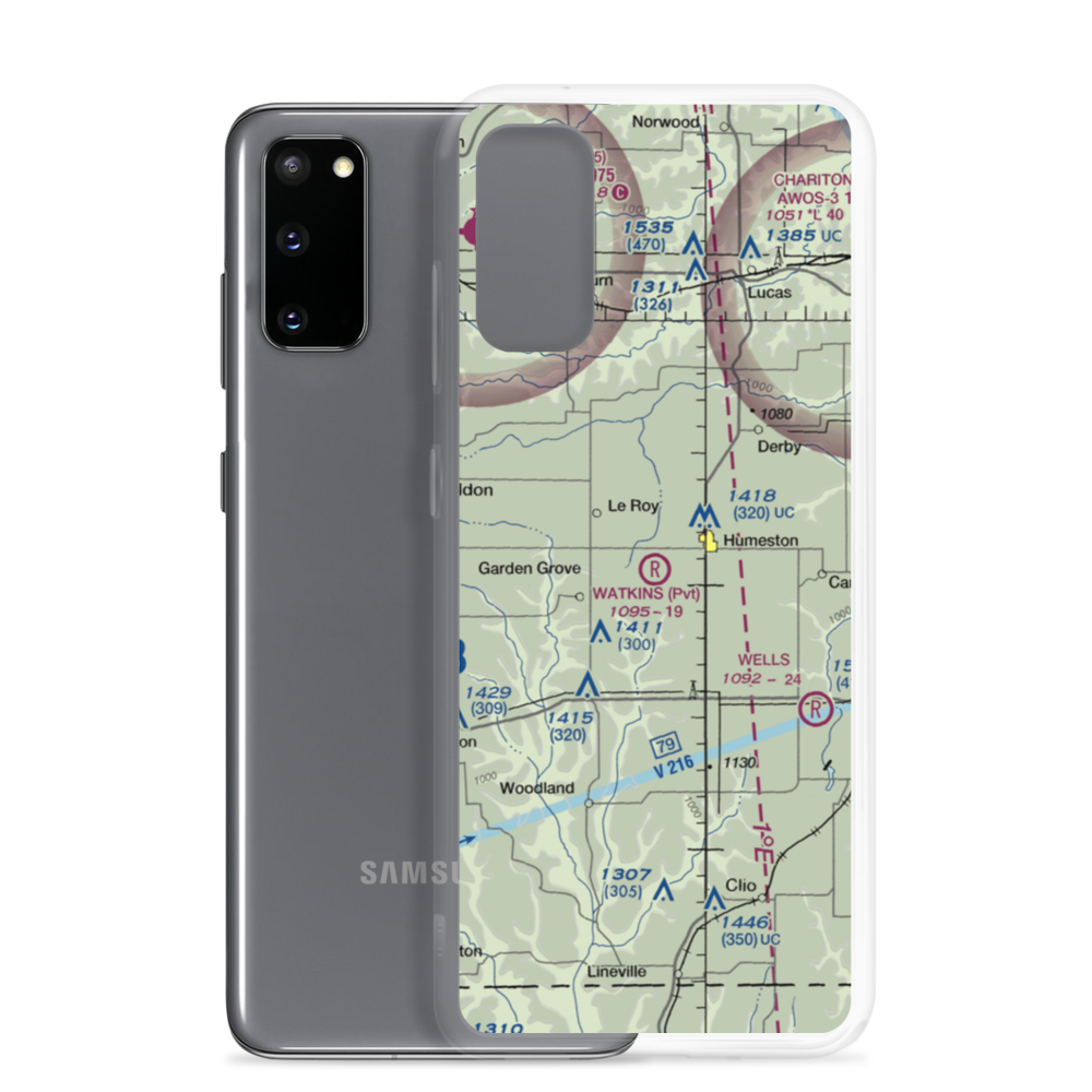Watkins Private Airport (5IA3) VFR Sectional Samsung Case Samsung Galaxy S20 model shown
