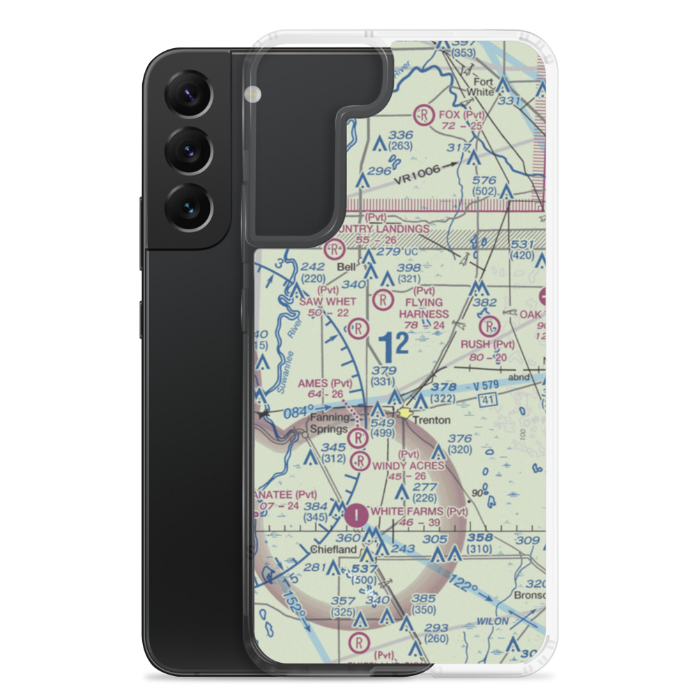 Watson Flight Strip (FL33) VFR Sectional Samsung Case Samsung Galaxy S22 Plus model shown