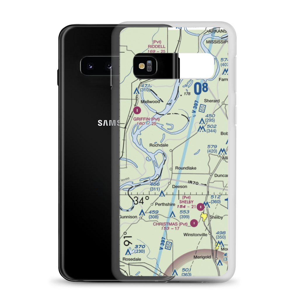 Watts Field (02MS) VFR Sectional Samsung Case Samsung Galaxy S10 model shown