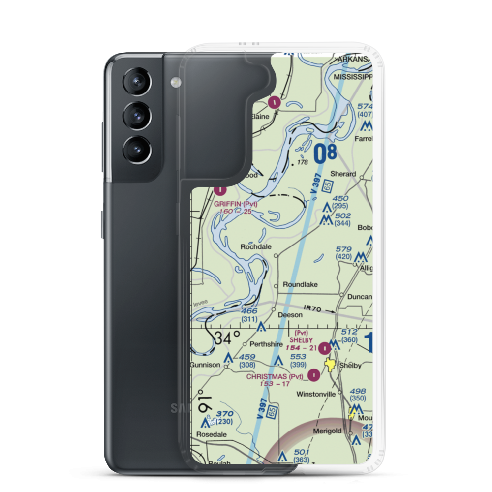 Watts Field (02MS) VFR Sectional Samsung Case Samsung Galaxy S21 model shown