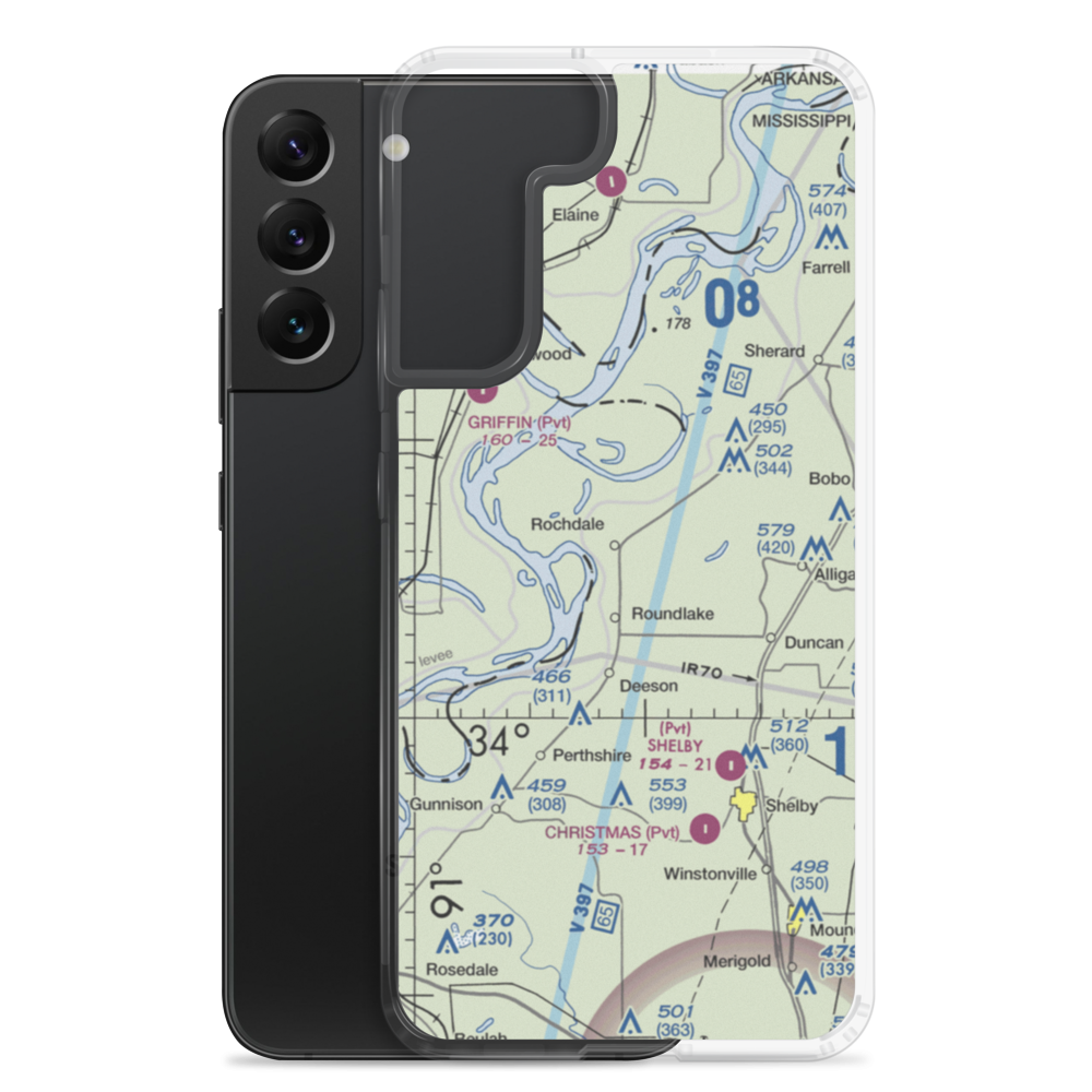 Watts Field (02MS) VFR Sectional Samsung Case Samsung Galaxy S22 Plus model shown