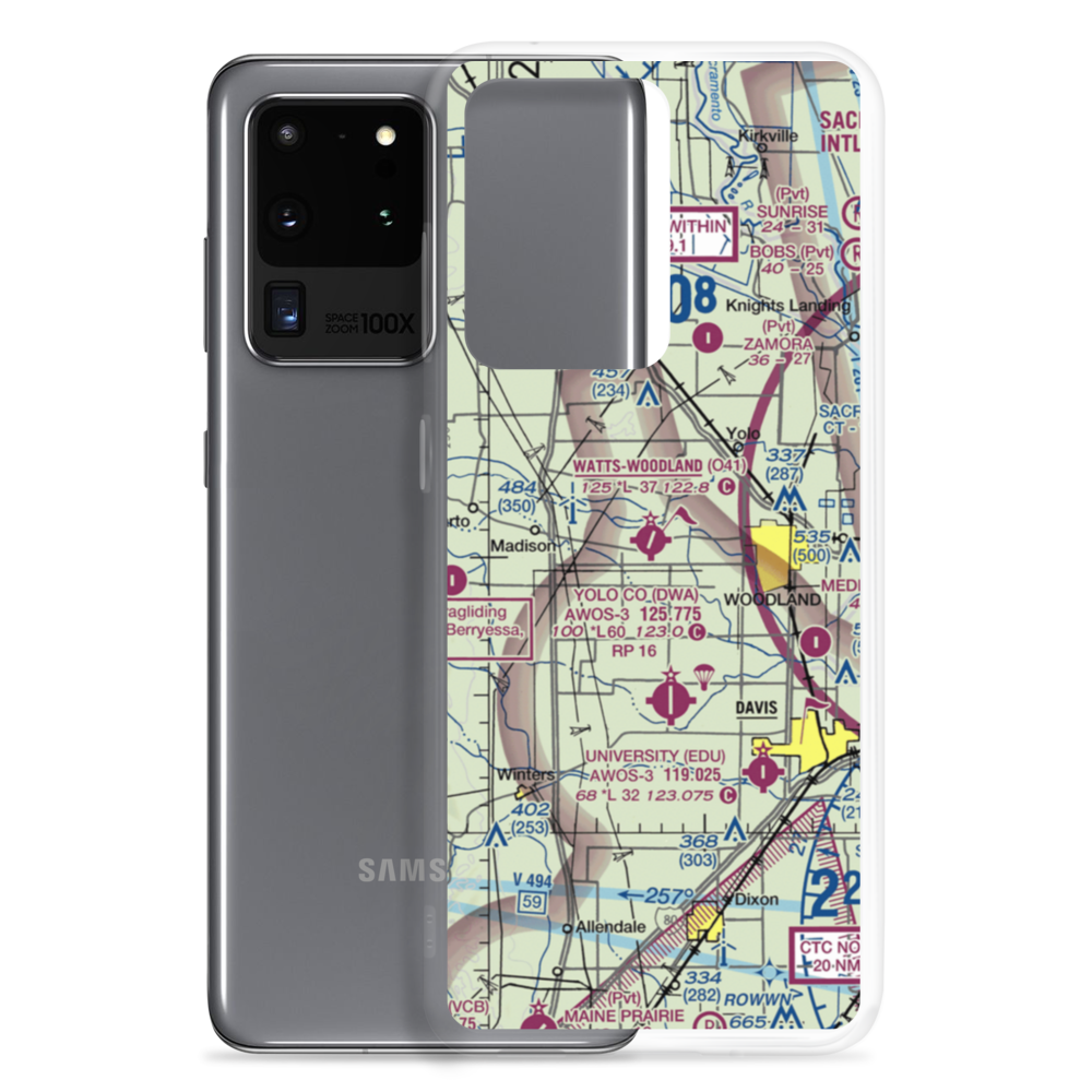 Watts Woodland Airport (O41) VFR Sectional Samsung Case Samsung Galaxy S20 Ultra model shown